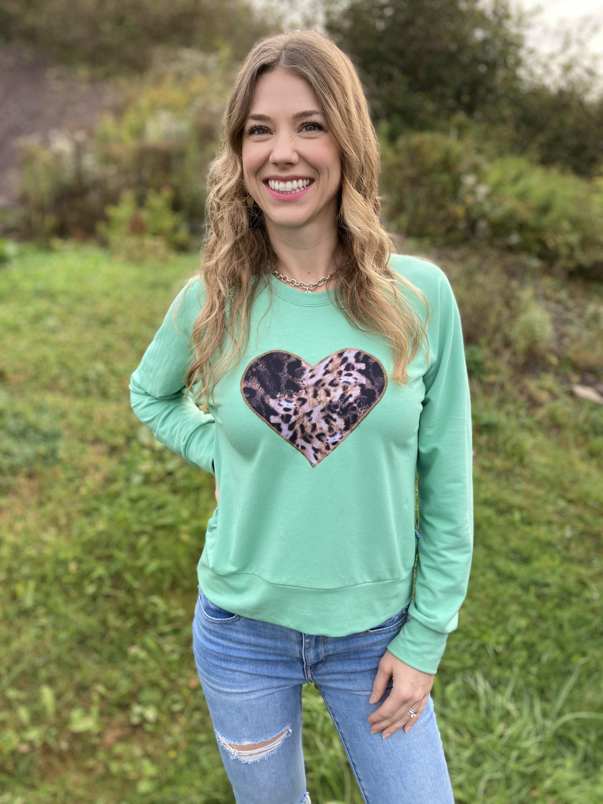 Oversized Wild Heart Sweater (shorter version/spearmint) – Melanie  Jacqueline