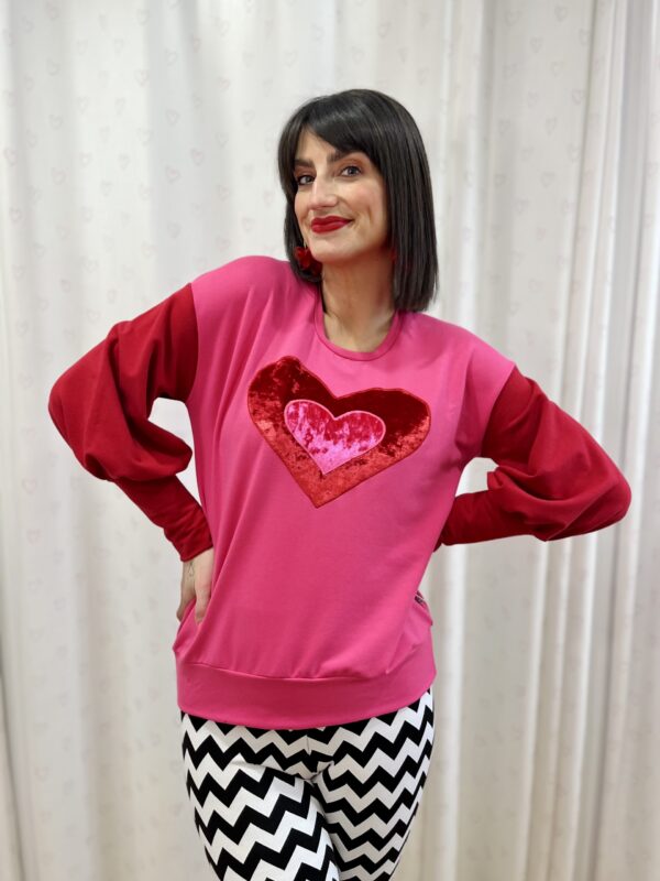 Crushin' Hearts Sweater (pink)